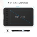 XPPen Deco Mini7 V2 Graphics Tablet 7‘' Digital Drawing Tablet 16384 Levels for Android Mac Windows Online Education Art Design