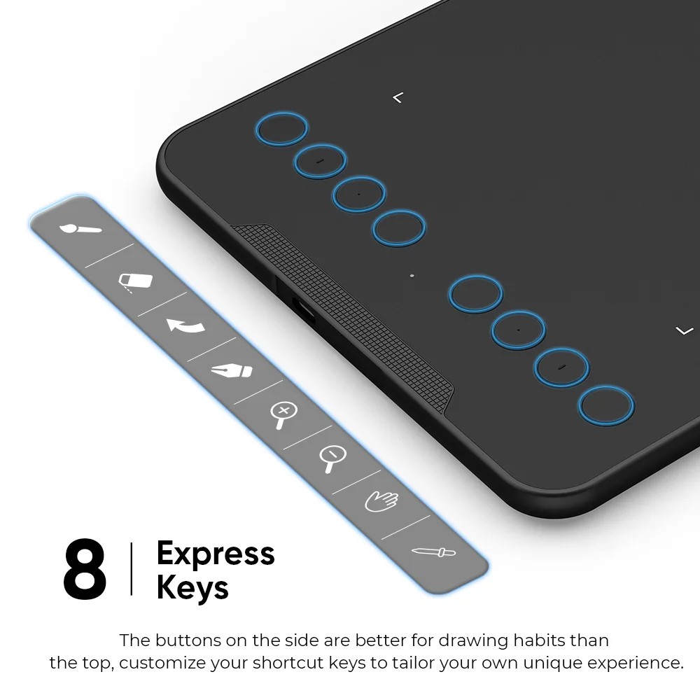 XPPen Deco Mini7 V2 Graphics Tablet 7‘' Digital Drawing Tablet 16384 Levels for Android Mac Windows Online Education Art Design