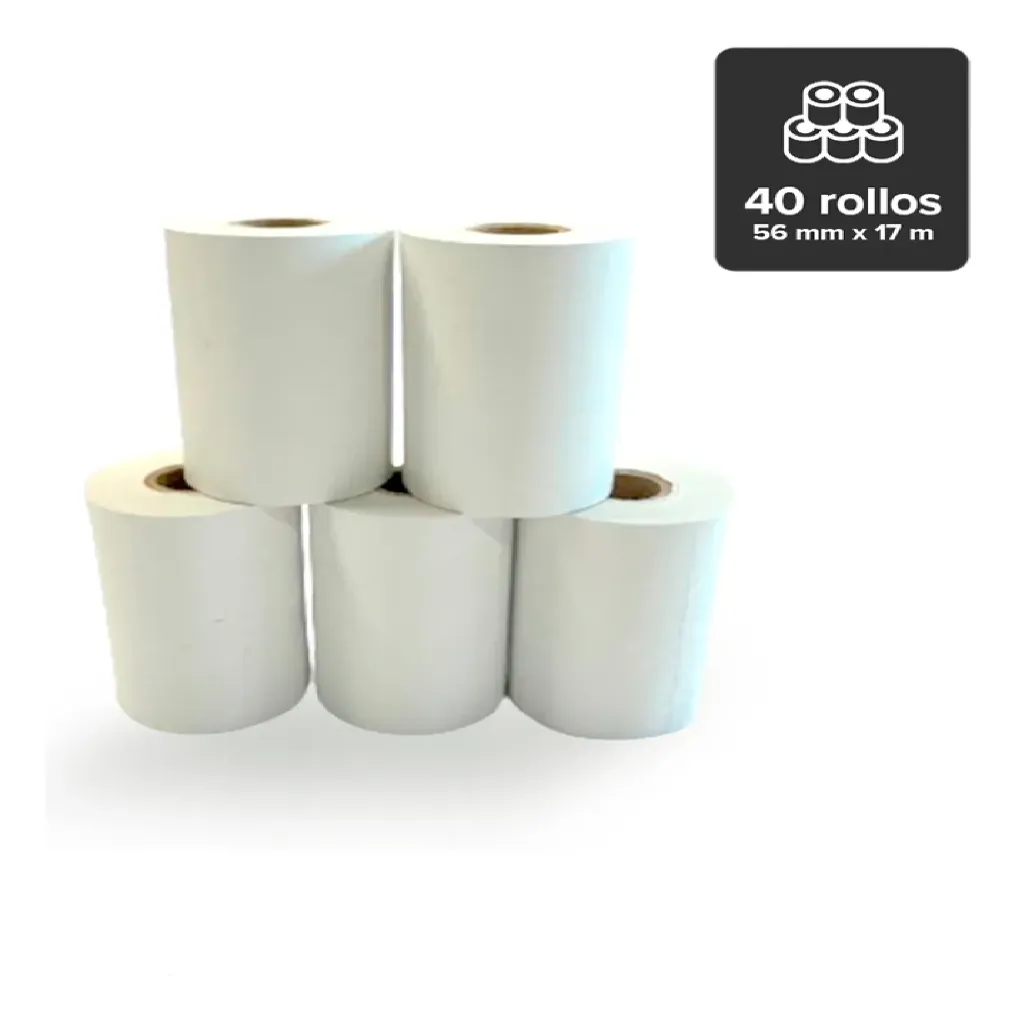 40 Rollos De Papel Térmico 56mm X 17 Metros.webp