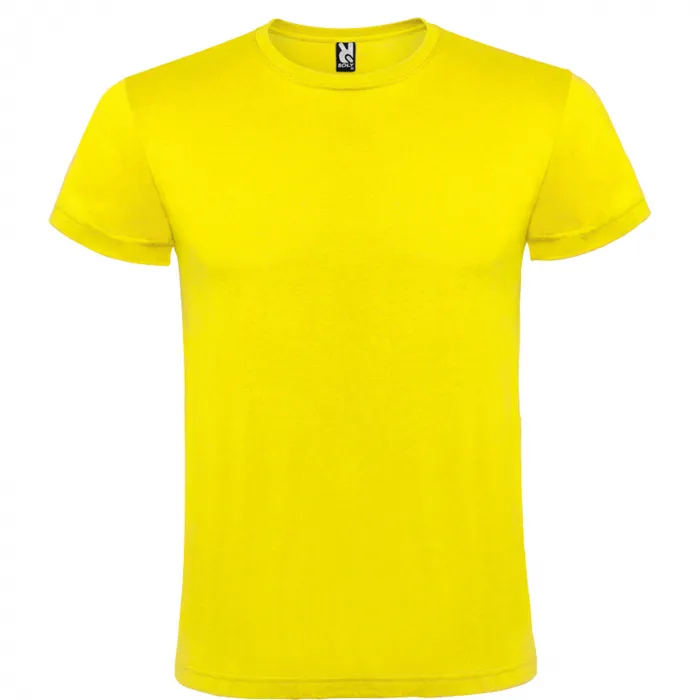 [POL-ROL-1119] Polera Atomic Unisex Manga Corta 100% Algodón Suave Para Estampar (Amarillo, S)