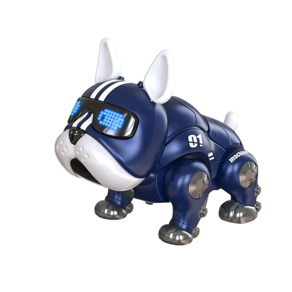 [ROB-GEN-1428] Robot Perro Bulldog Bailarín (Azul)
