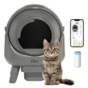 Arenero Inteligente Automático KERU EC Para Gatos Con App Y Conexión Wifi - Autolimpiante