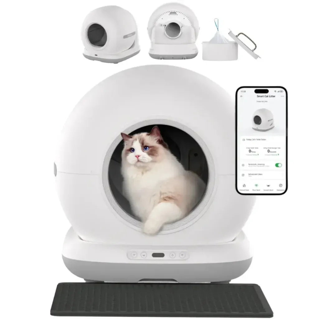 Arenero Inteligente Automático WiFi para Gatos con App - Autolimpiante Keru