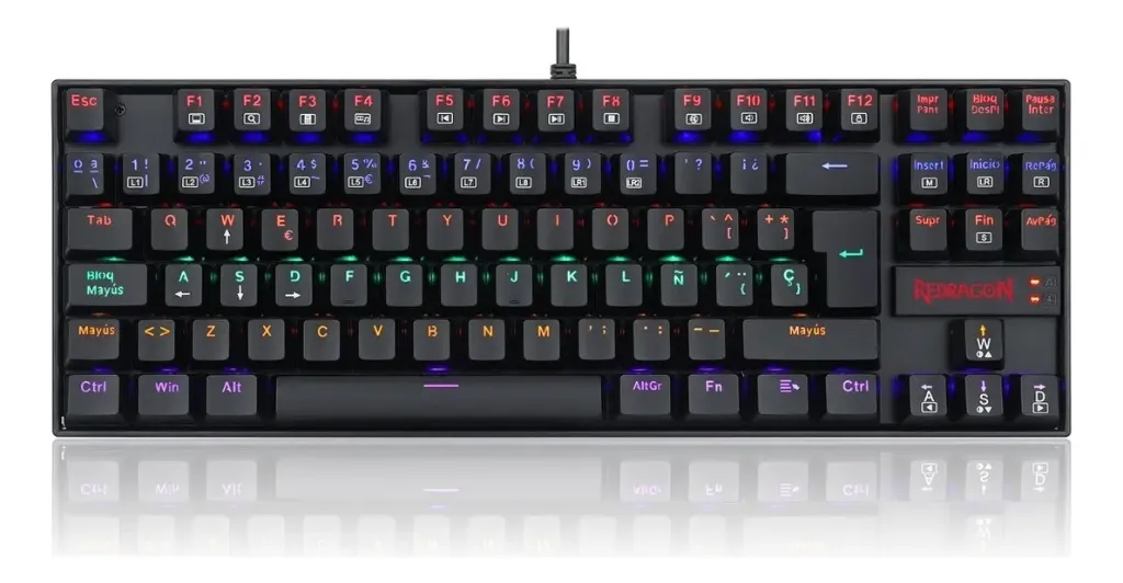 Teclado Redragon Kumara K552 Rainbow Esp