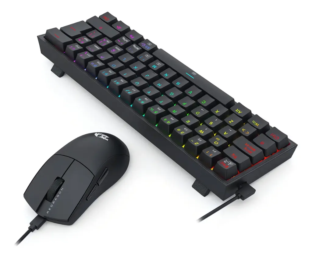 Kit Gamer Redragon S143 Teclado Y Mouse K617rgb Sp+ M724