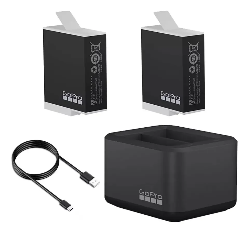Cargador Dual GoPro + 2 baterías Enduro